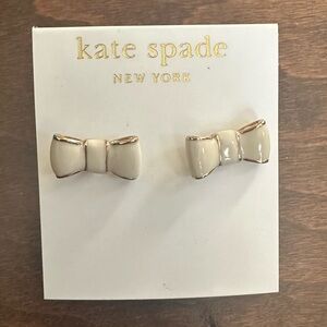 Kate Spade Bow Ribbon Coquette Earrings Cute Girly
